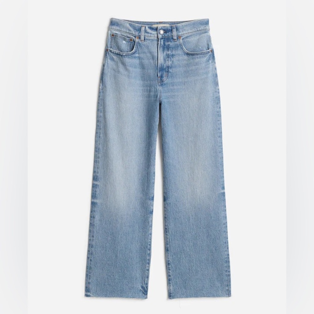 Madewell The Perfect Vintage Wide-Leg Crop Jean in Hallstead Wash - Picture 4 of 9